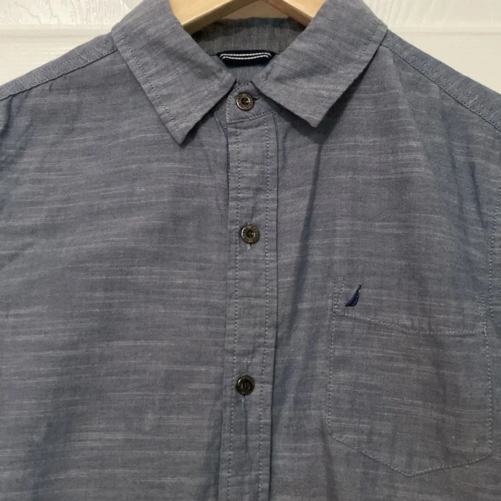 Nautica Boys  Casual Blue Button Down Shirt